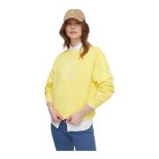 Geborduurde Katoenen Sweater - Geel Tommy Hilfiger , Yellow , Dames