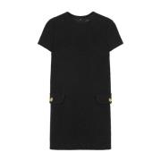 Zwarte Jurk Aw24 Damesmode Versace , Black , Dames