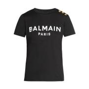 T-shirt met logo Balmain , Black , Dames