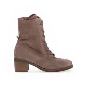 Grijze Fluwelen Veterschoenen Gabor , Gray , Dames