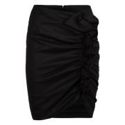 Draped Wool Mini Skirt Nina Ricci , Black , Dames