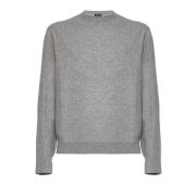 Middengrijs Wol Kasjmier Crew Neck Sweater Ermenegildo Zegna , Gray , ...