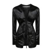 Zwart Open Front Blazer Alexander Wang , Black , Dames