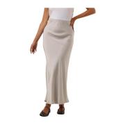 Zilver Midi Rok Vicky Heavy Sateen Neo Noir , Gray , Dames