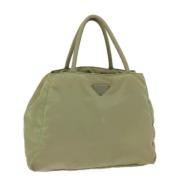 Pre-owned Nylon totes Prada Vintage , Beige , Dames