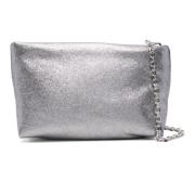 Anais Gelamineerde Leren Clutch Gianni Chiarini , Gray , Dames