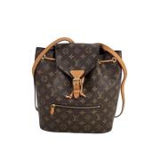 Pre-owned Canvas backpacks Louis Vuitton Vintage , Brown , Dames