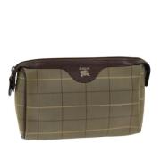 Pre-owned Canvas clutches Burberry Vintage , Beige , Dames