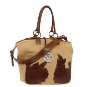 Pre-owned Leather totes Valentino Vintage , Beige , Dames