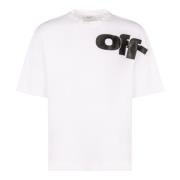 Katoenen T-shirt met Contrasterende Logoprint Off White , White , Here...