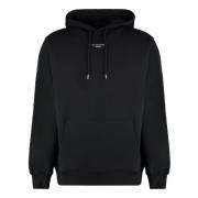 Klassieke Hoodie met Ribdetails Drole de Monsieur , Black , Heren