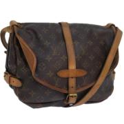 Pre-owned Canvas shoulder-bags Louis Vuitton Vintage , Brown , Dames