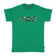 Slangenprint Logo Tee Groen Propaganda , Green , Heren