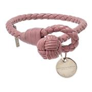 Pre-owned Leather bracelets Bottega Veneta Vintage , Pink , Dames