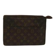 Pre-owned Canvas clutches Louis Vuitton Vintage , Brown , Dames