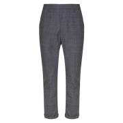 Wol Slimme Broek Zwart Rits Sluiting Dondup , Gray , Heren