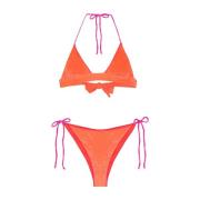 Verstelbare driehoek bikini met Amerikaanse slip Me-Fui , Pink , Dames