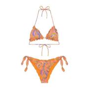 Bikini Triangolo E Slip Nodi Regolabile Frou Frou Sunrise F**k , Multi...