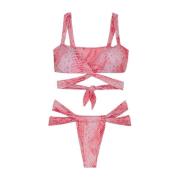 Bikini Fascia E Slip Brasiliano Fisso Lovers Line F**k , Pink , Dames