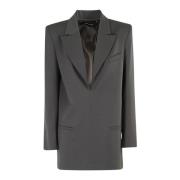 Korte Jurk met Revers Federica Tosi , Gray , Dames