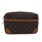 Pre-owned Canvas clutches Louis Vuitton Vintage , Brown , Dames