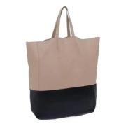 Pre-owned Leather totes Celine Vintage , Beige , Dames