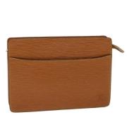 Pre-owned Leather clutches Louis Vuitton Vintage , Brown , Dames