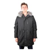 Wollen parka met verstelbare koorden Mackage , Black , Heren