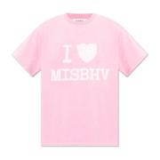 T-shirt met logo Misbhv , Pink , Heren