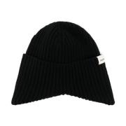 Zwarte Beanie Muts Emporio Armani , Black , Heren