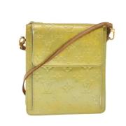 Pre-owned Leather pouches Louis Vuitton Vintage , Green , Dames