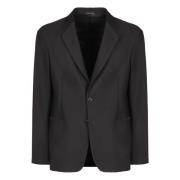 Klassieke Blazer met Reverskraag Giorgio Armani , Black , Heren