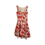 Pre-owned Cotton dresses Oscar De La Renta Pre-owned , Red , Dames