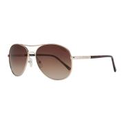 Bruin Gradient Aviator Zonnebril Guess , Yellow , Dames