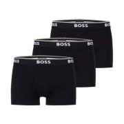 3 Stretch Boxers Set - Zwart Hugo Boss , Black , Heren