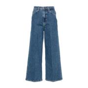 Blauwe Jeans Damesmode Aw24 Calvin Klein , Blue , Dames