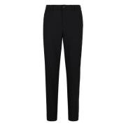 Getailleerde Techno Fabric Broek Giorgio Armani , Black , Heren