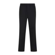 Blauwe Wollen Broek Elegante Stijl Giorgio Armani , Blue , Heren