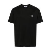 Zwarte T-shirts & Polos voor mannen Stone Island , Black , Heren