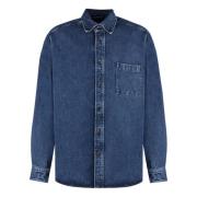 Denim Shirt Relaxte Pasvorm 100% Katoen Hugo Boss , Blue , Heren