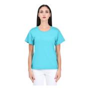 Korte Mouw T-shirt Moschino , Blue , Dames