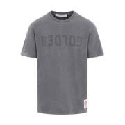 Grijze Katoenen Crew Neck T-Shirt Golden Goose , Gray , Heren