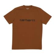 Script Tee Diep H Bruin/Zwart Carhartt Wip , Brown , Heren