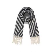 Sjaal met Franjes Donkergrijs/Lichtgrijs Kaffe , Gray , Dames