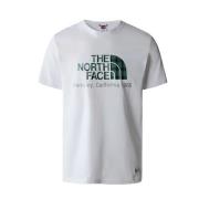 Katoenen Logo T-shirt - Wit The North Face , White , Heren