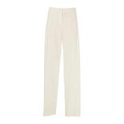 Elegant Wide Leg Summer Pants Patrizia Pepe , White , Dames