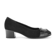 Zwarte Leren Pumps Gabor , Black , Dames