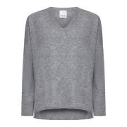 Grijze Sweater Collectie Allude , Gray , Dames