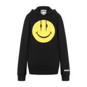 Zwarte Smiley Face Trui Moschino , Black , Dames