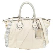 Pre-owned Leather shoulder-bags Dolce & Gabbana Pre-owned , White , Da...